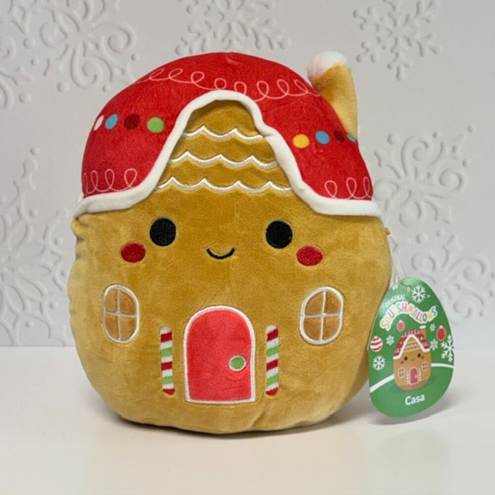 Squishmallows Casa 8 in Gingerbread House Christmas Plush With Tag